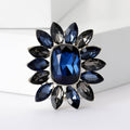 Alloy Rhinestone Sunflower Brooch For Women Dress Suit Decoration view 2