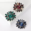 Alloy Rhinestone Sunflower Brooch For Women Dress Suit Decoration view 1