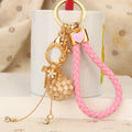 Beaded Fortune Pouch Keychains With Braided Wrist Straps in Four Colors view 9