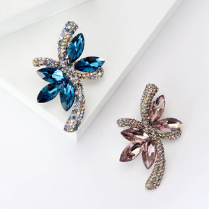 Alloy Zircon Rhinestone Bow Brooch Pin For Dress Suit Accessories