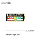 Alloy Cartoon Mood Battery Brooch Pin For Casual Apparel view 6