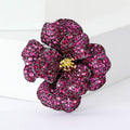 Alloy Zircon Camellia Flower Brooch For Dress Suit Decoration view 2