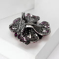 Alloy Zircon Camellia Flower Brooch For Dress Suit Decoration view 3