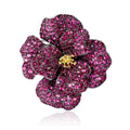 Alloy Zircon Camellia Flower Brooch For Dress Suit Decoration view 5