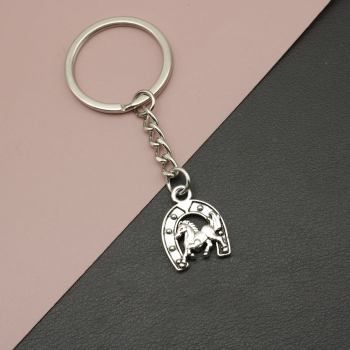 Zinc Alloy Horseshoe Horse Keychain For Bag Charm Gift