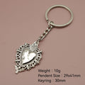 Metal Gothic Skull Heart Keychain Bag Charm Gift view 2