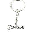 Metal Believe Letter Keychain Inspirational Gift Key Ring view 5