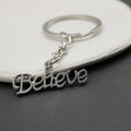 Metal Believe Letter Keychain Inspirational Gift Key Ring view 4