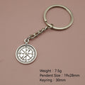 Metal Compass Keychain Bag Charm – Silver view 2