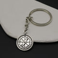 Metal Compass Keychain Bag Charm – Silver view 4