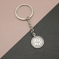 Metal Compass Keychain Bag Charm – Silver view 1