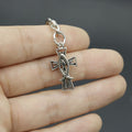 Zinc Alloy Minimalist Cross Keychain Key Ring Gift view 3
