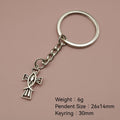Zinc Alloy Minimalist Cross Keychain Key Ring Gift view 2
