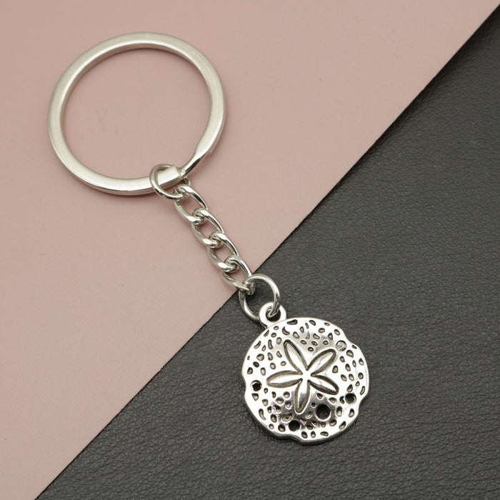 Metal Simple Sea Urchin Keychain Ocean Bag Charm Gift