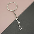 Metal Double Pendant Thorn Keychain Bag Charm view 1