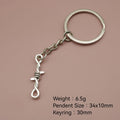 Metal Double Pendant Thorn Keychain Bag Charm view 2