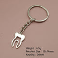 Zinc Alloy Tooth Shape Keychain Key Ring Gift view 2