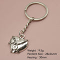 Metal Gothic Chain Heart Keychain For Bag Charm Gift view 2