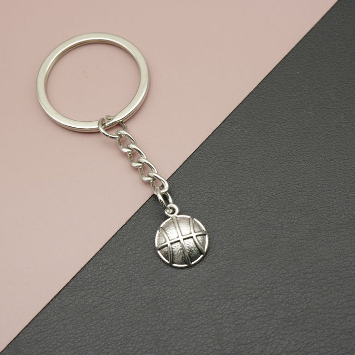 Metal Basketball Keychain Bag Charm