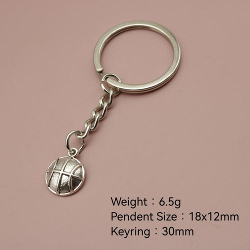 Metal Basketball Keychain Bag Charm
