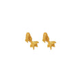 Real Gold Plated Copper Koi Fish Stud Earrings With Silver Pins, New Chinese Style Women's Jewelry view 5