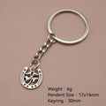 Zinc Alloy Lucky Clover Horseshoe Keychain Bag Charm Gift view 2