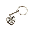 Metal Gothic Chain Heart Lock Keychain Gift view 5