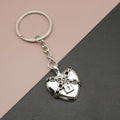 Metal Gothic Chain Heart Lock Keychain Gift view 1