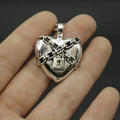 Metal Gothic Chain Heart Lock Keychain Gift view 3