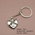 Metal Gothic Chain Heart Lock Keychain Gift view 2