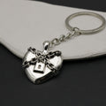 Metal Gothic Chain Heart Lock Keychain Gift view 4