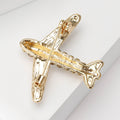 Alloy Rhinestone Airplane Brooch For Dresses Suits And Formal Wear view 3