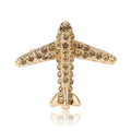 Alloy Rhinestone Airplane Brooch For Dresses Suits And Formal Wear view 5