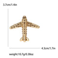 Alloy Rhinestone Airplane Brooch For Dresses Suits And Formal Wear view 4