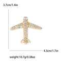 Alloy Rhinestone Airplane Brooch For Dresses Suits And Formal Wear view 6