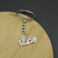 Zinc Alloy Minimalist Dragon Keychain Bag Charm Gift view 3