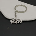 Zinc Alloy Minimalist Dragon Keychain Bag Charm Gift view 4