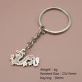 Zinc Alloy Minimalist Dragon Keychain Bag Charm Gift view 2