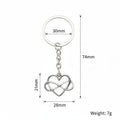 Metal Minimal Heart Infinity Keychain Bag Charm Gift view 2