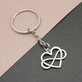 Metal Minimal Heart Infinity Keychain Bag Charm Gift view 1