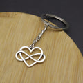 Metal Minimal Heart Infinity Keychain Bag Charm Gift view 4