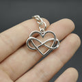 Metal Minimal Heart Infinity Keychain Bag Charm Gift view 3