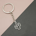 Zinc Alloy Hollow Cactus Keychain For Bag Charm Gift view 1