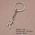 Zinc Alloy Rugby Player Keychain For Sports Gift view 2