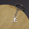 Zinc Alloy Simple Skiing Keychain Bag Charm Car Gift view 4