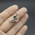 Zinc Alloy Simple Skiing Keychain Bag Charm Car Gift view 3