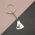 Metal Chemistry Beaker Keychain Science Gift Key Ring view 1