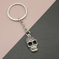 Zinc Alloy Simple Skull Keychain Bag Charm Gift Key Ring view 1