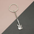 Metal Guitar Keychain Bag Charm for Keys and Gifts view 1