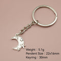 Metal Star Moon Keychain Bag Charm view 2